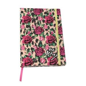 Betsey Johnson Cheetah Print and Roses Notebook Journal NWT